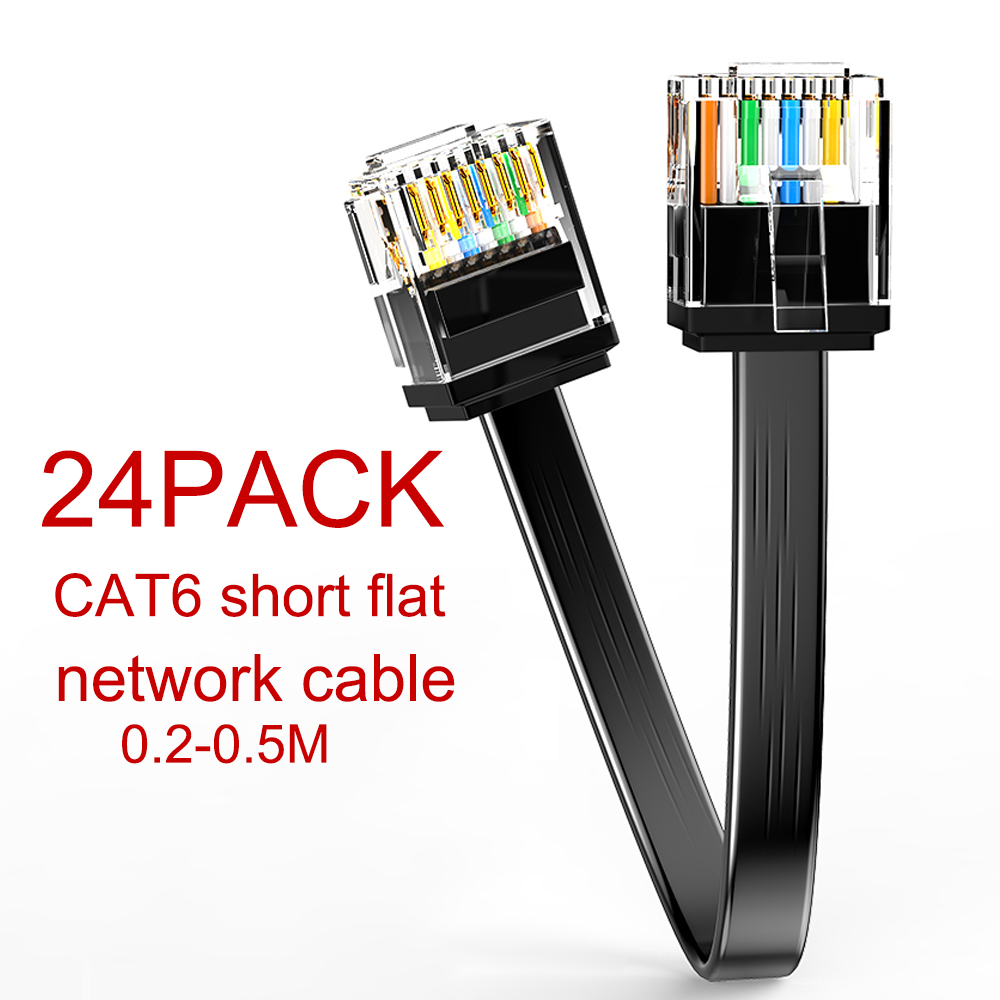 Patch Panel Cat6 - Cat6 24 Pack Short Flat Cat6