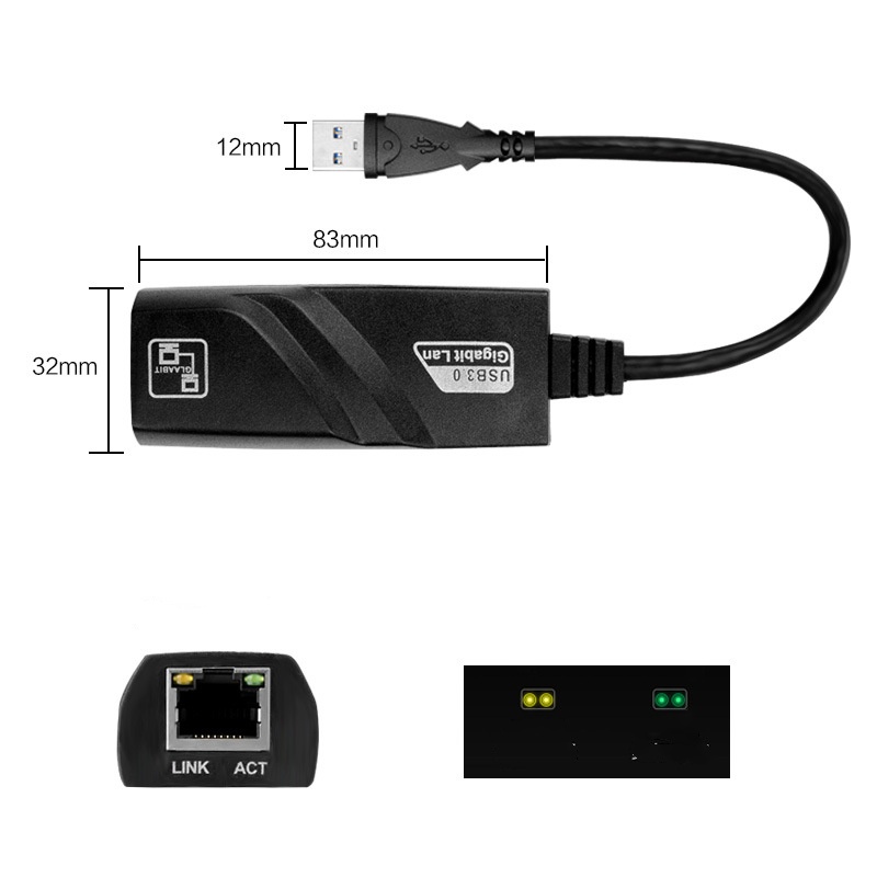 10/100/1000Mbps USB 3.0 Wired  - Gigabit Network Card 评论和价格