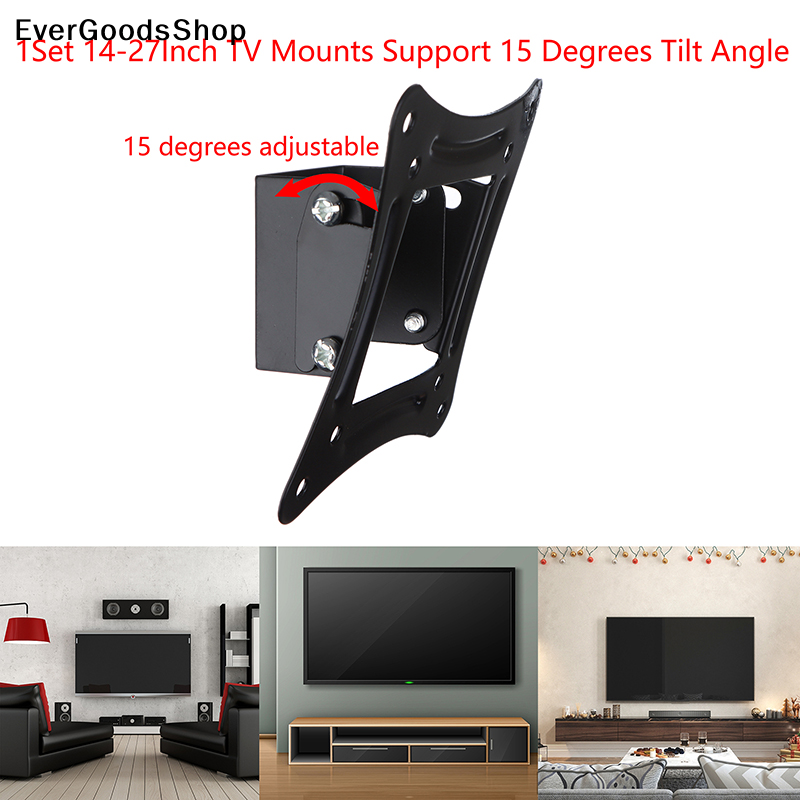 New 1Set 14-27Inch TV Mounts L - Flat Panel Mount Tilt 评论和价格