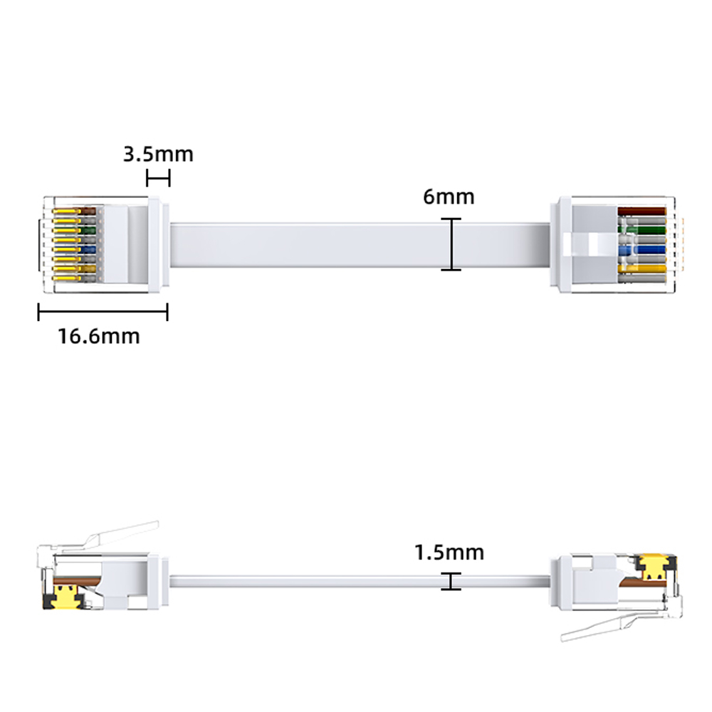 Cat6 24 Pack Short Flat Cat6 E - Patch Panel Cat6 评论和价格