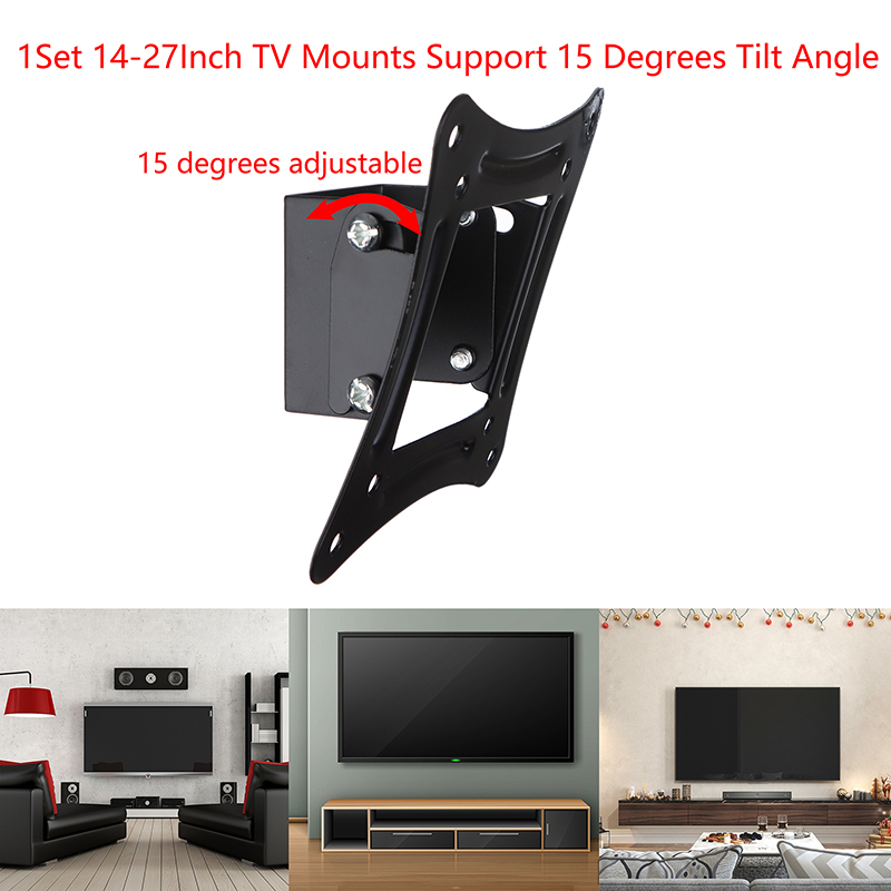 Hot 1Set 14-27Inch TV Mounts L - Flat Panel Mount Tilt 评论和价格