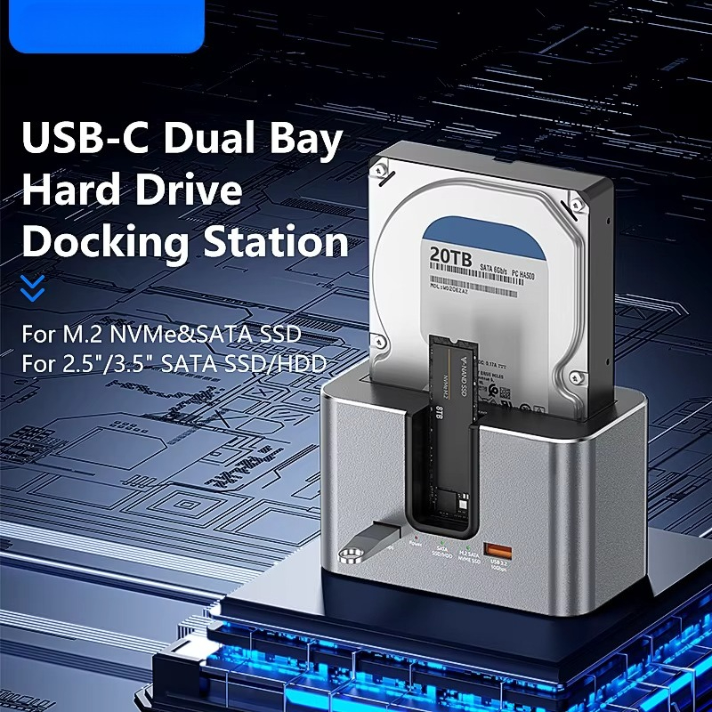 EE1 Custom All in One Dual Bay - Docking Station Usb C 评论和价格