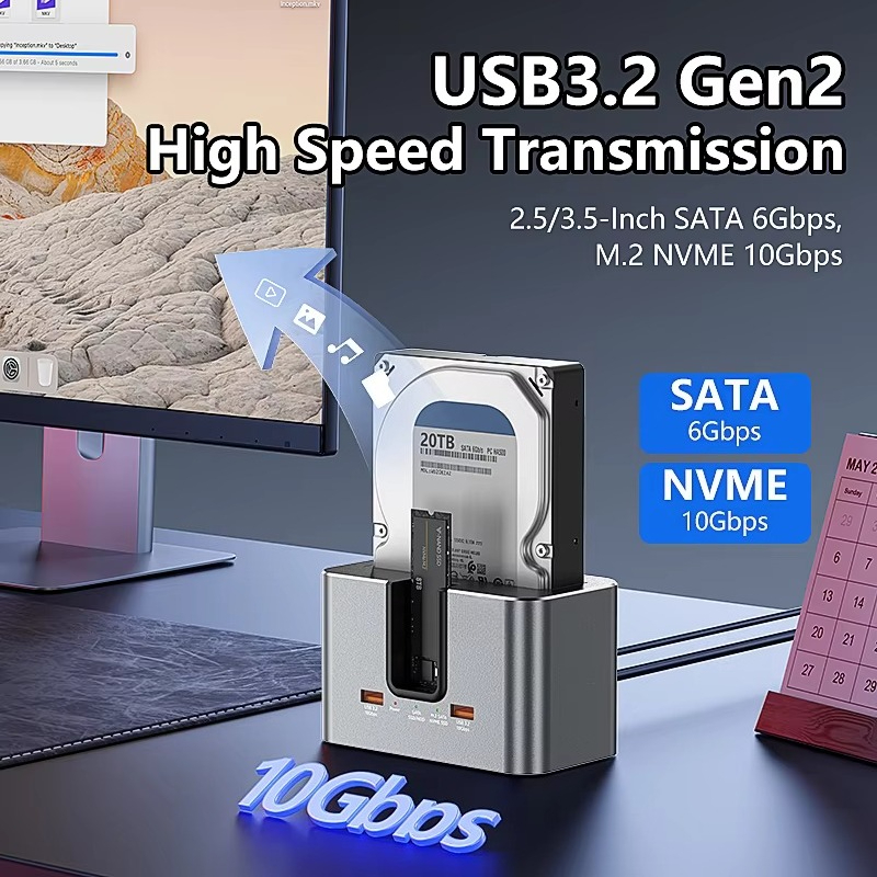 EE1 Custom All in One Dual Bay - Docking Station Usb C 评论和价格