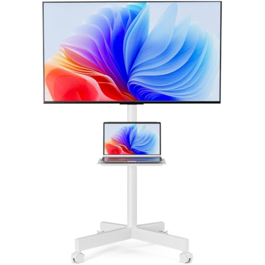 Mobile TV Stand for 23-65 Inch - Flat Panel Mount Tilt 评论和价格