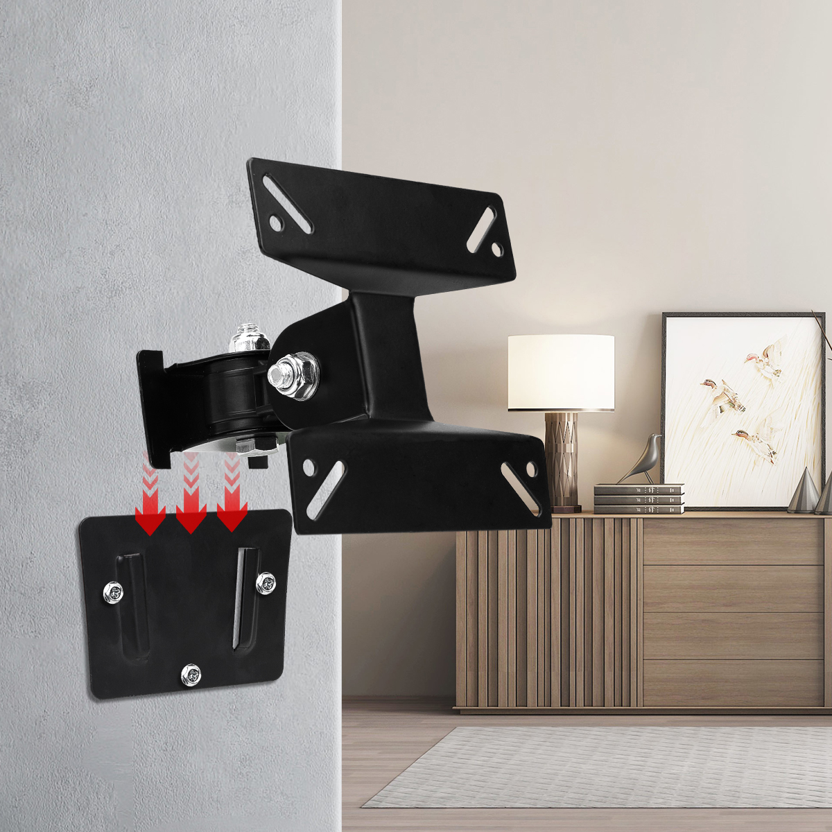 180° Swivel Iron TV Mount Brac - Flat Panel Mount Tilt 评论和价格