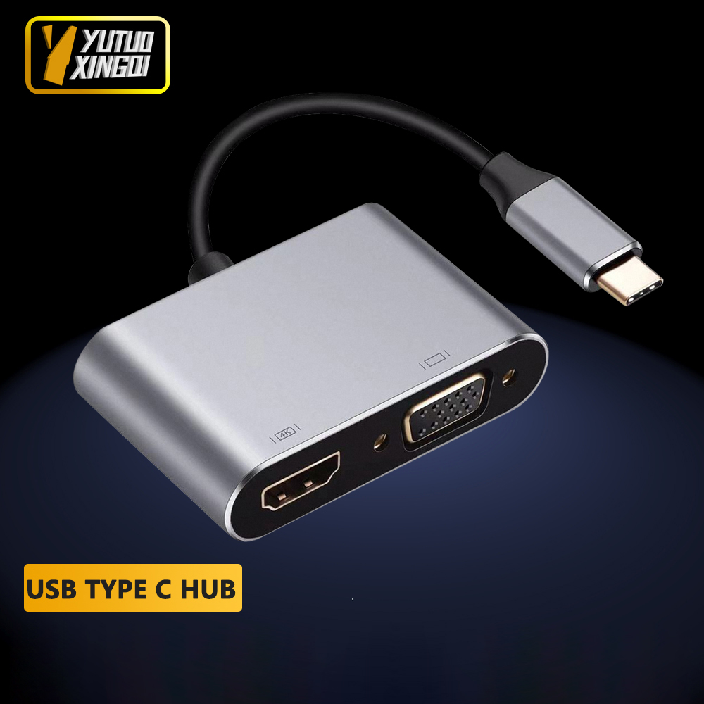 4K USB Type C to VGA 1080P USB - Docking Station Usb C 评论和价格