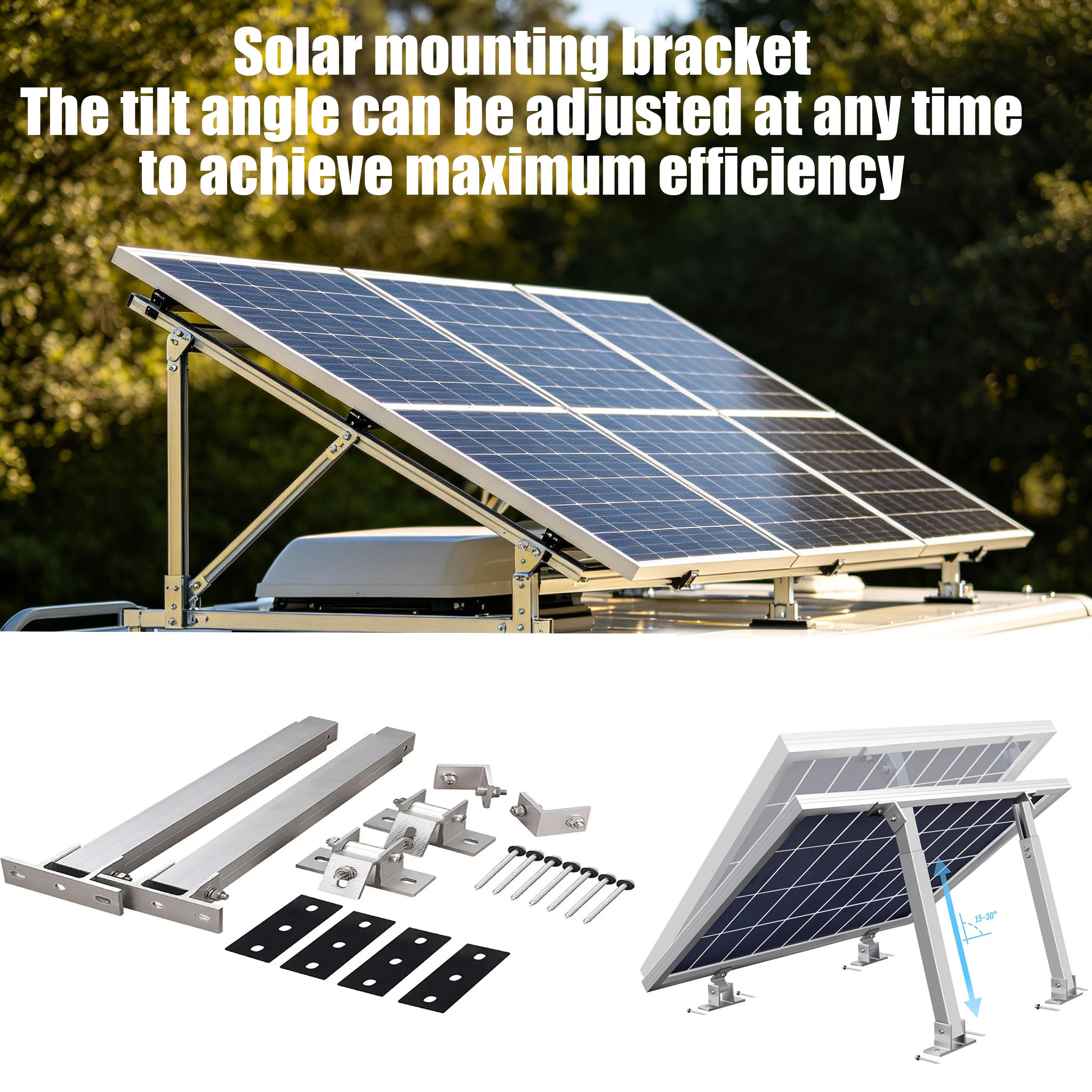 Solar Panel Tilt Mounting Brac - Flat Panel Mount Tilt 评论和价格