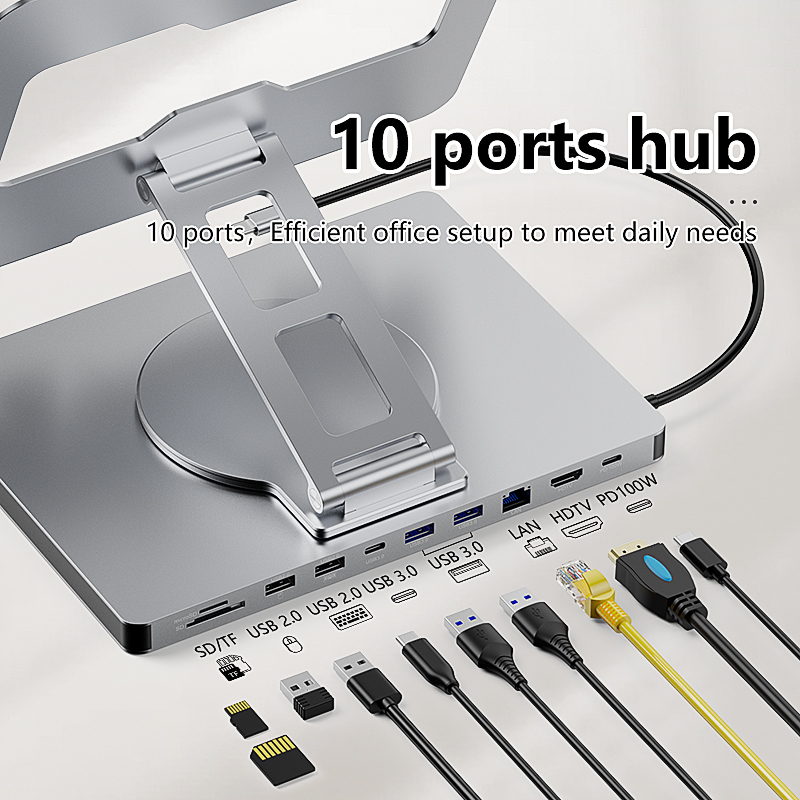 EE1 10 In 1 USB C Hub USB Hub  - Docking Station Usb C 评论和价格